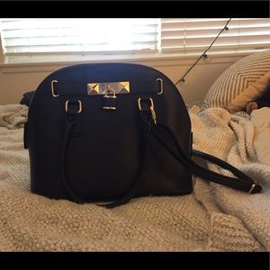 Aldo black faux leather handbag